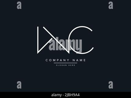 WC abstract letters logo monogram Stock Vector