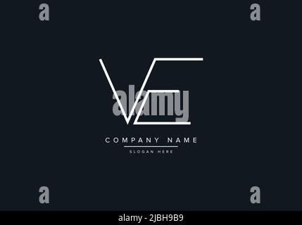 VE abstract letters logo monogram Stock Vector