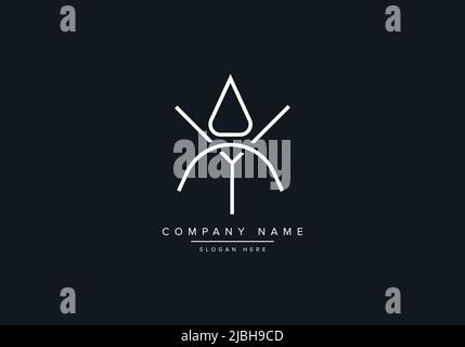 YA abstract letters logo monogram Stock Vector