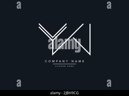 YW abstract letters logo monogram Stock Vector