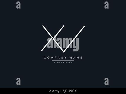 XV abstract letters logo monogram Stock Vector