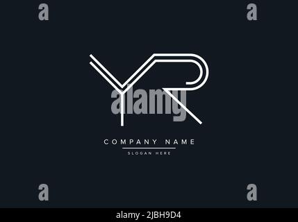 YR abstract letters logo monogram Stock Vector