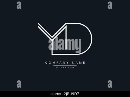 YD abstract letters logo monogram Stock Vector