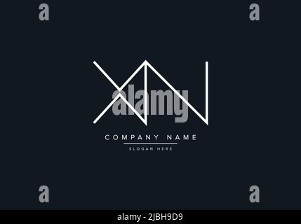 XN abstract letters logo monogram Stock Vector