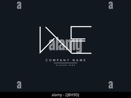 WE abstract letters logo monogram Stock Vector