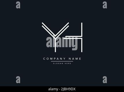 YH abstract letters logo monogram Stock Vector