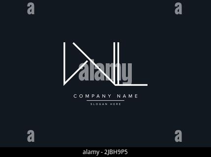 WL abstract letters logo monogram Stock Vector