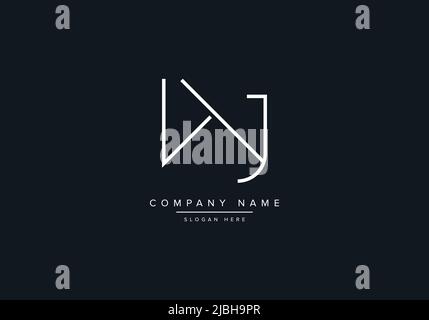 WJ abstract letters logo monogram Stock Vector