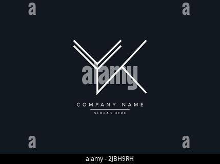 YK abstract letters logo monogram Stock Vector