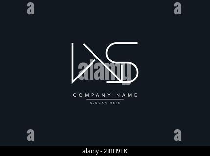 WS abstract letters logo monogram Stock Vector