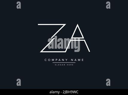 ZA abstract letters logo monogram Stock Vector