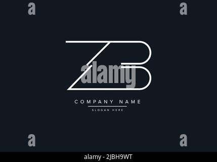ZB abstract letters logo monogram Stock Vector