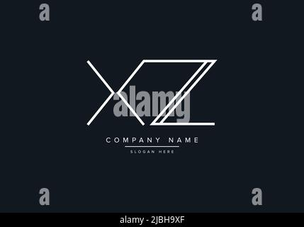 XZ abstract letters logo monogram Stock Vector