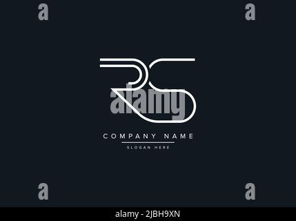 RS abstract letters logo monogram Stock Vector