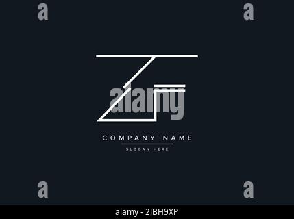 ZF abstract letters logo monogram Stock Vector