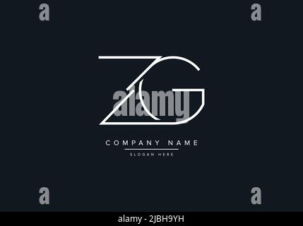 ZG abstract letters logo monogram Stock Vector