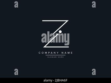 ZI abstract letters logo monogram Stock Vector