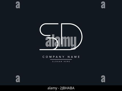 SD abstract letters logo monogram Stock Vector