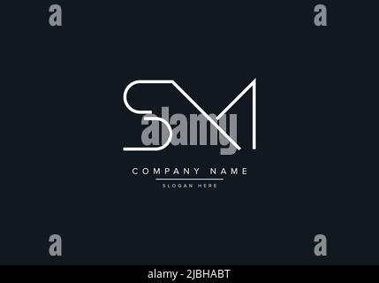 SM abstract letters logo monogram Stock Vector
