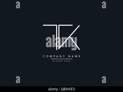 TK abstract letters logo monogram Stock Vector