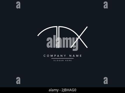 TX abstract letters logo monogram Stock Vector