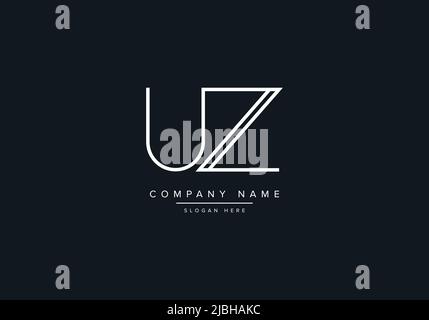 UZ abstract letters logo monogram Stock Vector