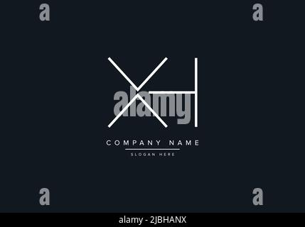 XH abstract letters logo monogram Stock Vector