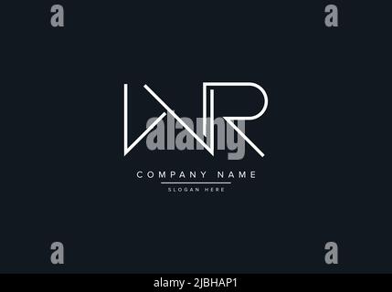 WR abstract letters logo monogram Stock Vector