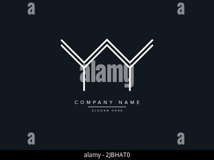 YY abstract letters logo monogram Stock Vector
