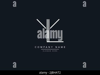 YL abstract letters logo monogram Stock Vector