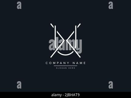 UX abstract letters logo monogram Stock Vector