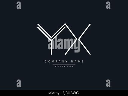 YX abstract letters logo monogram Stock Vector