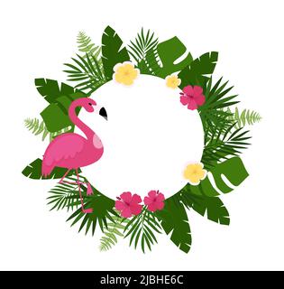 Tropical poster with flamingos vector Stock Vector Image & Art - Alamy