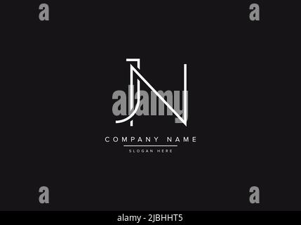 Abstract alphabet letter Logo icon JN Stock Vector