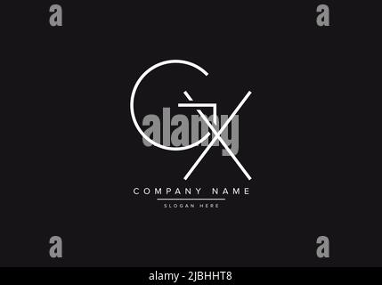 Abstract alphabet letter Logo icon GX Stock Vector