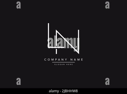 Abstract alphabet letter Logo icon LN Stock Vector