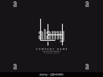 Abstract alphabet letter Logo icon LH Stock Vector