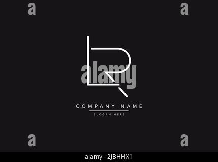 Abstract alphabet letter Logo icon LR Stock Vector