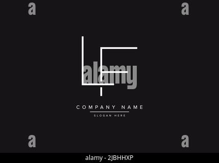 Abstract alphabet letter Logo icon LF Stock Vector