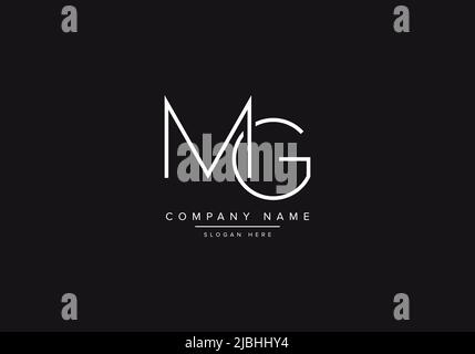 Abstract alphabet letter Logo icon MG Stock Vector
