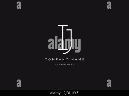 Abstract alphabet letter Logo icon IJ Stock Vector