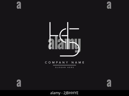 Abstract alphabet letter Logo icon HS Stock Vector