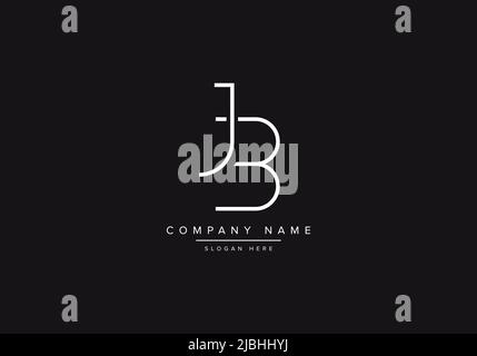 Abstract alphabet letter Logo icon JB Stock Vector
