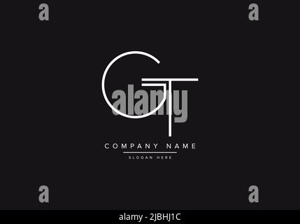 Abstract alphabet letter Logo icon GT Stock Vector