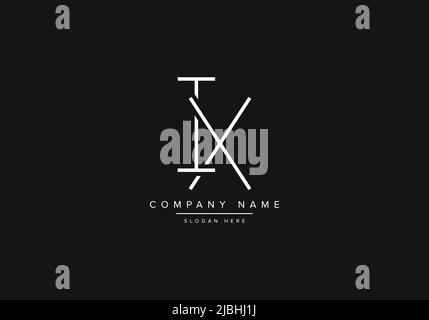 Abstract alphabet letter Logo icon IX Stock Vector