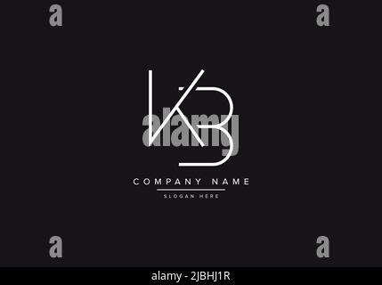 Abstract alphabet letter Logo icon KB Stock Vector