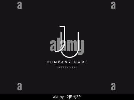 Abstract alphabet letter Logo icon JU Stock Vector