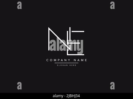 Abstract alphabet letter Logo icon NE Stock Vector