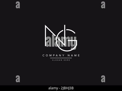 Abstract alphabet letter Logo icon NG Stock Vector