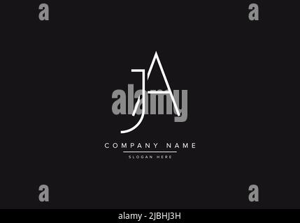 Abstract alphabet letter Logo icon JA Stock Vector
